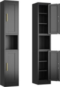 Ckzbx Tall Narrow Storage Cabinet 66.93" H Tall Bathroom Cabinets Metal Pantry by Ckzbx