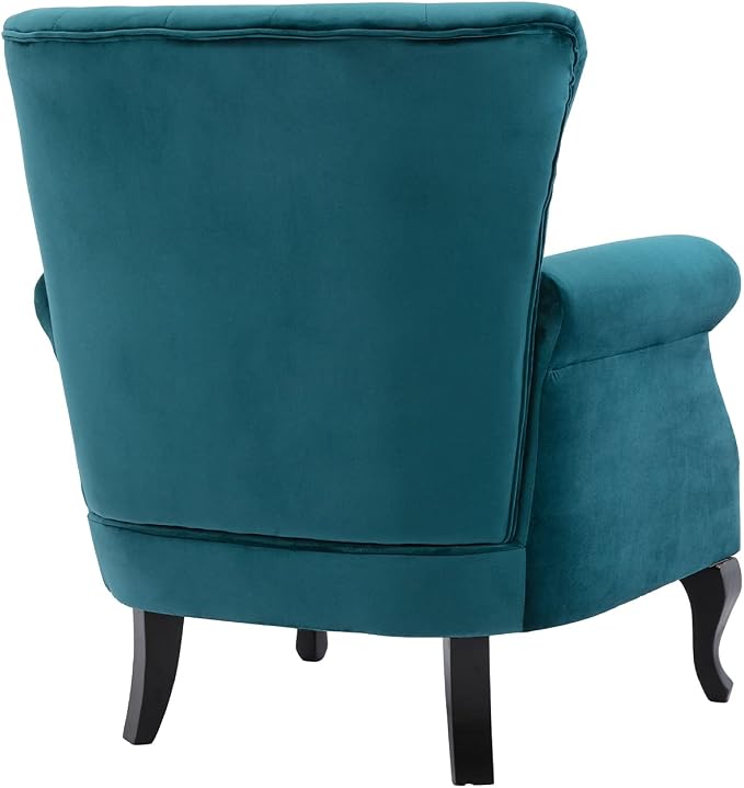 Mid Century Accent Chair Modern Button Tufted Armchair Wingback Club Chair - Image 5