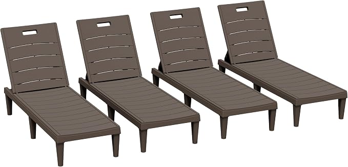 Greesum Outdoor Chaise Lounge Chairs Set of 4 by BuynowfromGreesum