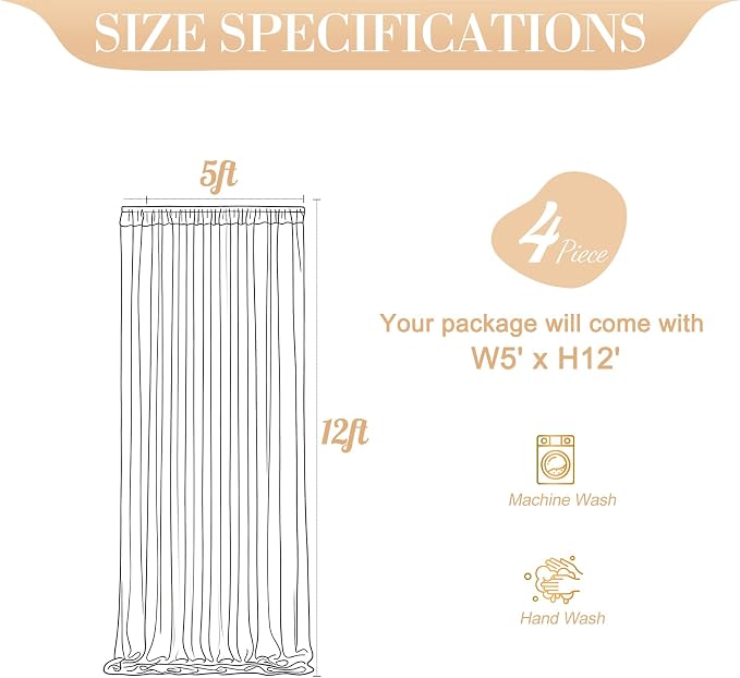 20ft x 12ft Baby Blue Tulle Backdrop Curtain - Image 7