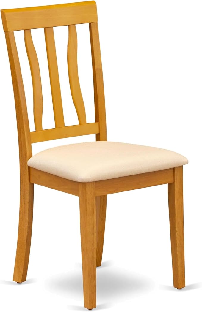 East West Furniture ANC-OAK-C Antique Dining Chairs - Image 4