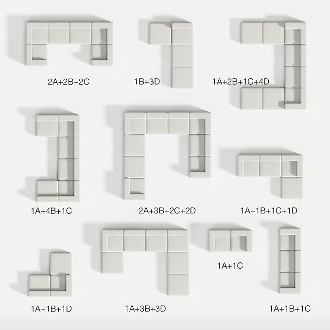 Novilla 141" Modular Sectional Sofa, Modern Cloud Sectional Couch - Image 5