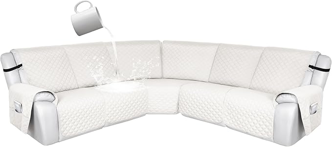 HDCAXKJ 100% Waterproof Reclining Sectional Couch Covers L Shape Recliner Sofa by HDCAXKJ