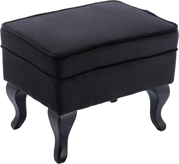 Accent Chairs with Ottoman Set of 2 Velvet Wingback Club Chair Upholstered - Image 4