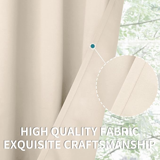 BGment Champagne Curtains 63 Inch Long - Image 7
