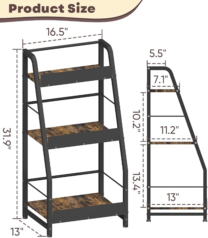 3-Tier Liquor Stand for Home Bar, Trapezoid Freestanding Whisky Bottle Holder - Image 4