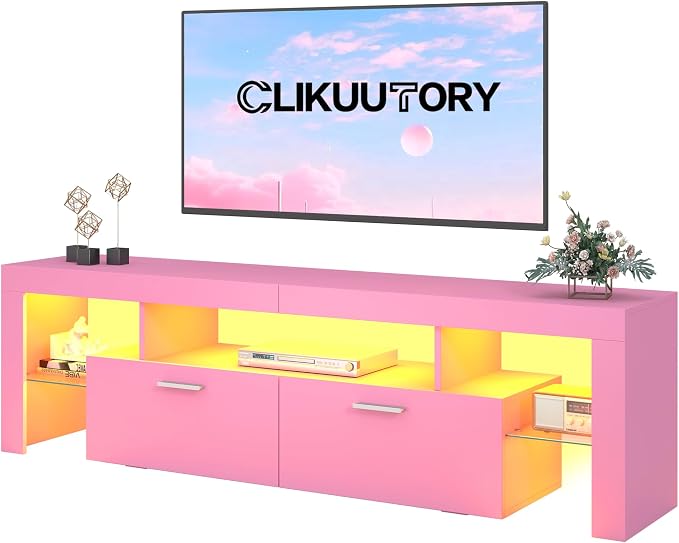 Clikuutory Modern Lighting 63 inch TV Stand by Turnyourhouseintoahome