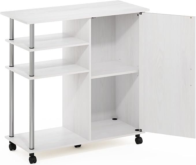 Furinno Helena Rolling Cart, 4-Tier Rolling Utility Cart - Image 5