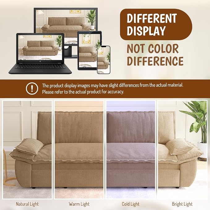 KEIKI 73.2" Luxury Queen Sleeper Sofa Bed, 3-in-1 Convertible Pull Out Couch - Image 7