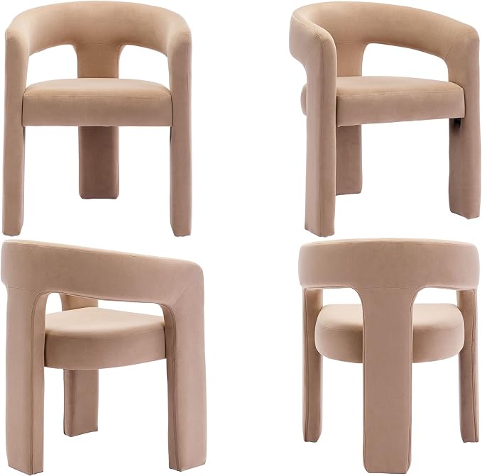 VESCASA Velvet Barrel Dining Chair - Image 7