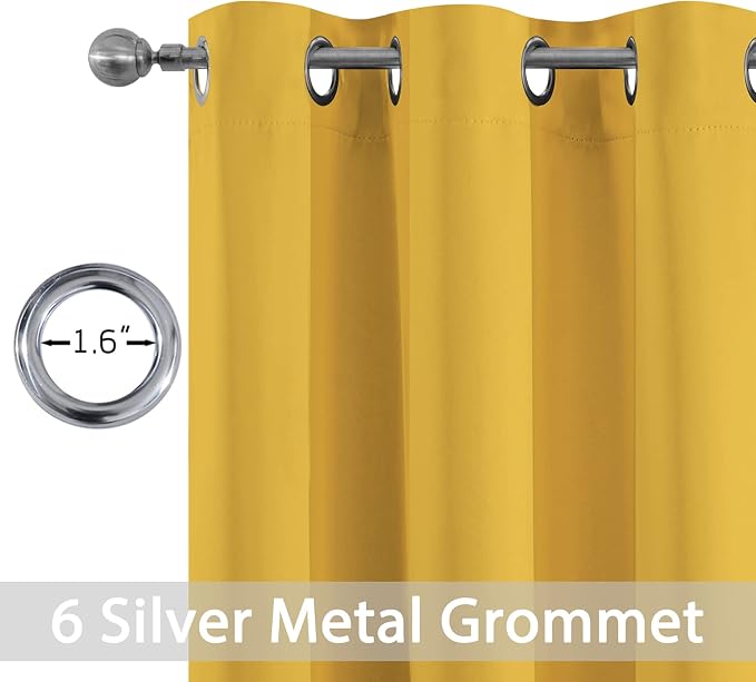 Yakamok Light Blocking Window Blackout Curtains Thermal Insulated Room - Image 2