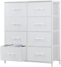 DUMOS Dresser for Bedroom with 8 Fabric Drawers, Tall Chest Organizer Units for by DumosLifestyle