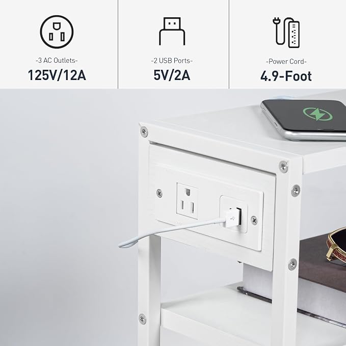 HOOBRO Small Narrow Side Table - Image 7