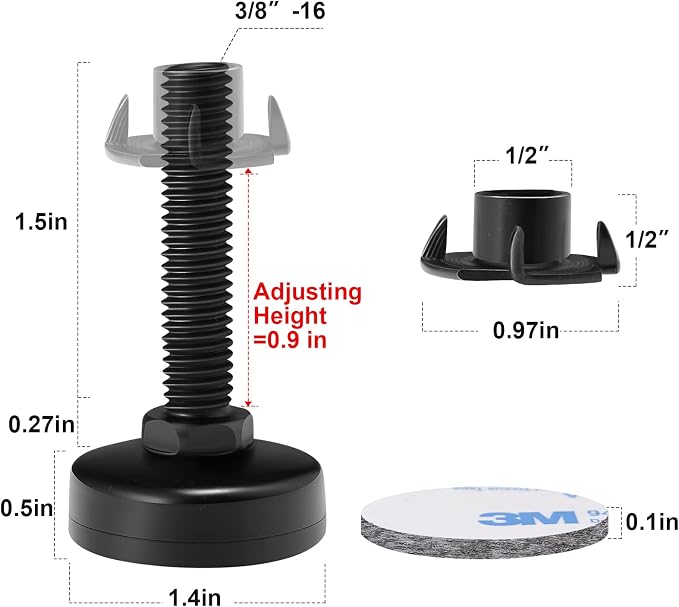 NANMOTUE Leveling Feet, Adjustable Furniture Levelers - Image 2