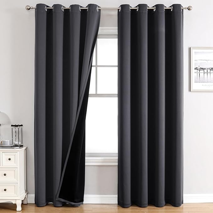 ChrisDowa 100% Blackout Curtains 108 inch Long by ChrisDowa