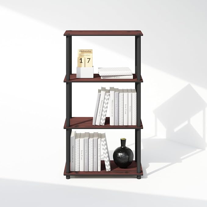 Furinno Turn-N-Tube Book Shelf, 4-Tier Bookshelf, Bookcase - Image 7