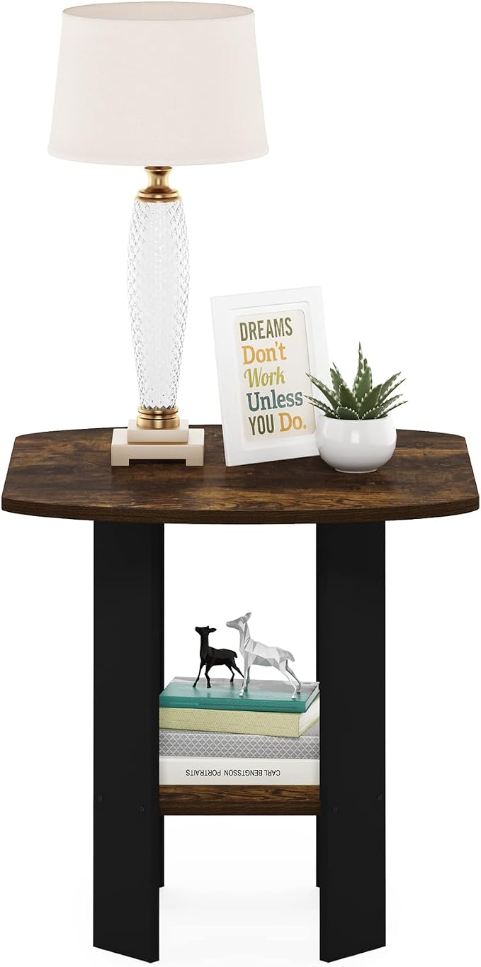 Furinno SIMPLE DESIGN Side Table, 2-Tier Modern End Table - Image 4