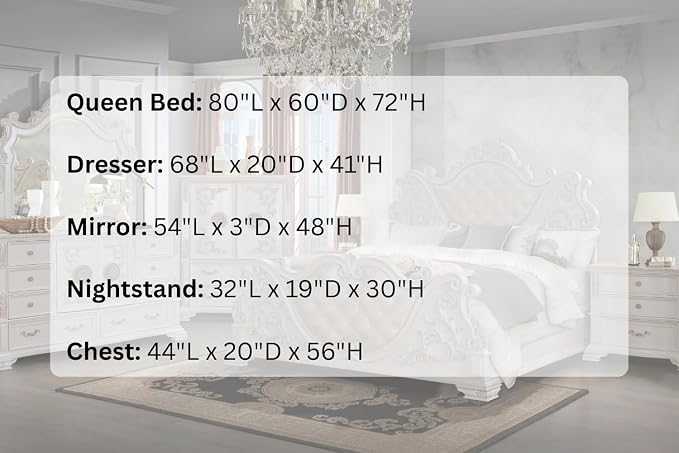 First of a Kind Santa Monica Traditional 5 Piece Queen Bedroom Set - Image 7