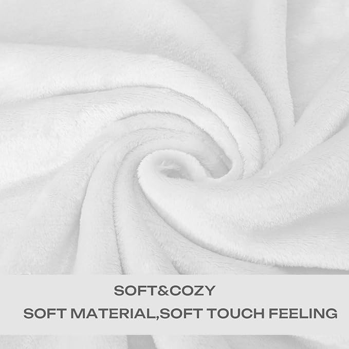 JIAHANNHA Fleece Blanket White Throw Blankets - Image 5