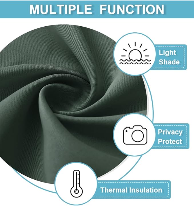 RYB HOME Blackout Cafe Curtains 30 inch Length, Short Light UV Heat Blocking - Image 5