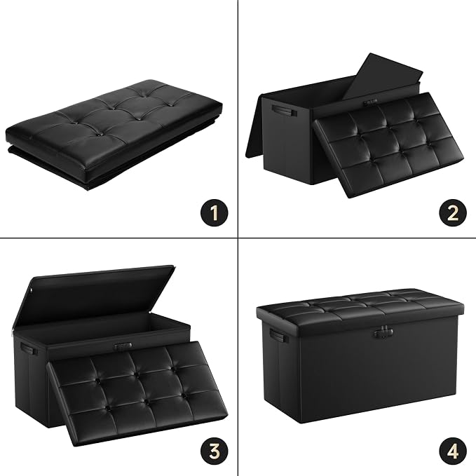 ENGPOW Storage Ottoman Bench, Fireproof Folding Bench - Image 9