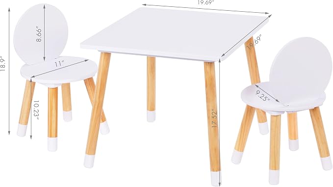 UTEX Kids Table with 2 Chairs Set - Image 10