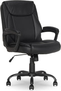 Amazon Basics Classic Puresoft PU Padded Mid-Back Office Desk Chair by AmazonBasics