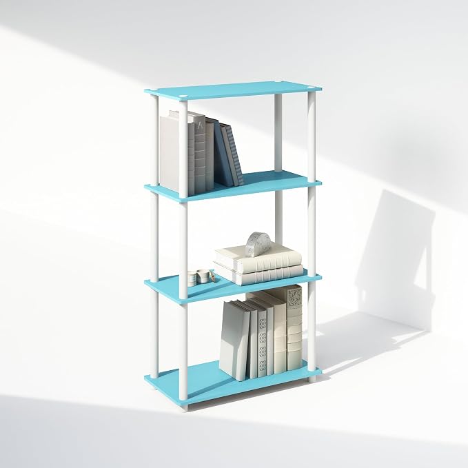 Furinno Turn-N-Tube Book Shelf, 4-Tier Bookshelf, Bookcase by Furinno-FitsYourSpaceFitsYourBudget