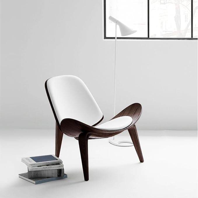 OAKHAM Shell Chair for Living Room, Ergonomic Plywood Accent Mid Century Modern - Image 3