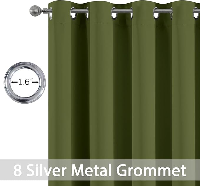 Yakamok Olive Green Blackout Curtains - Image 2