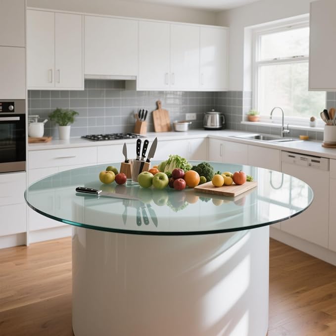54" Round Tempered Glass Table Top - Image 6