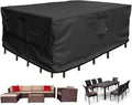 Patio Furniture Set Cover Waterproof Rectangular Heavy Duty 600D Outdoor by CKCLUU