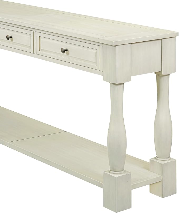 Knocbel 64 Inch Long Antique Entry Console Table - Image 15