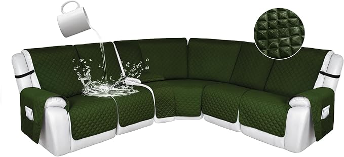 HDCAXKJ 100% Waterproof Reclining Sectional Couch Covers L Shape Recliner Sofa by HDCAXKJ