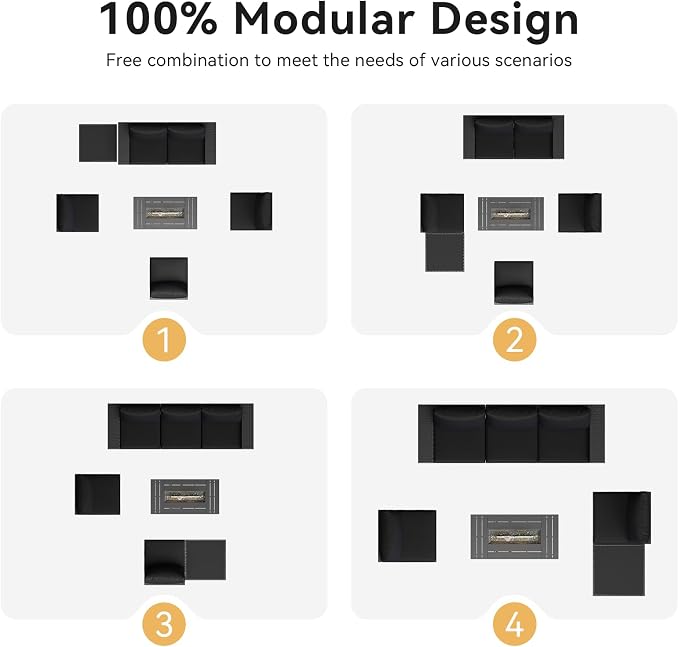 Aoxun Outdoor Patio Furniture Set - Image 8