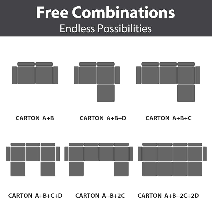 mestyl Modular Couch Single Seat, DIY U Shaped Couch & L Shaped Modular Sectiona - Image 6