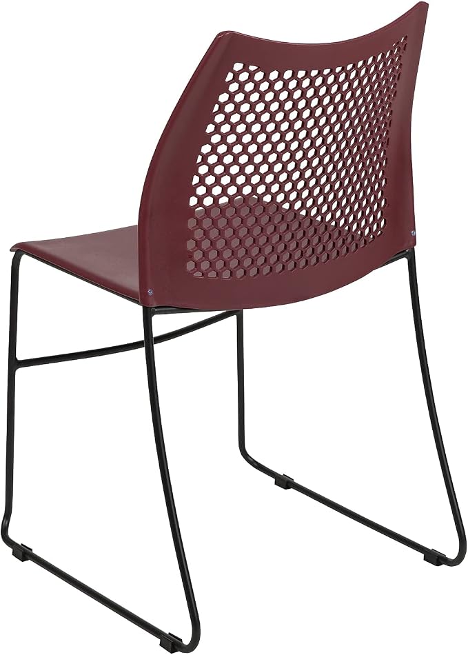 Flash Furniture HERCULES Series 5 Pack 661 lb. Capacity Burgundy Stack Chair - Image 7