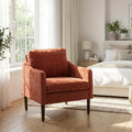 Mid Century Modern Accent Chair, Chenille Fabric Armchair by Unknown
