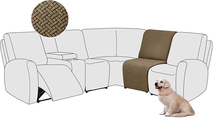 ALIECOM 100% Waterproof Recliner Sectional Couch Covers L Shape Stretch Corner by ALIECOM