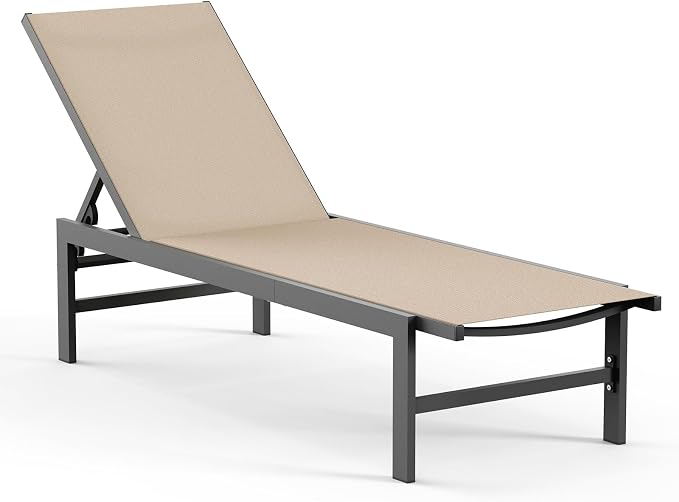 Vexwalx Outdoor Lounge Chair for Pool, Aluminum Chaise Lounge Chairs by Vexwalx