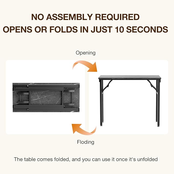 TEMI Small Computer Desk Folding Table - Image 4