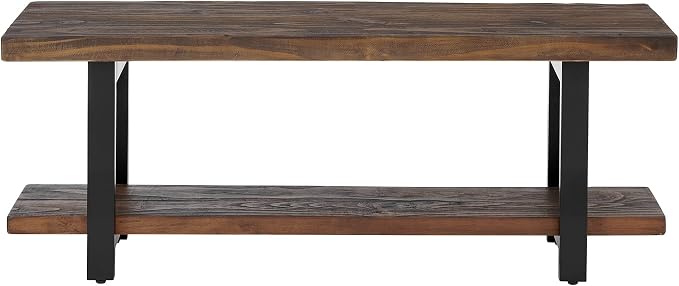Alaterre Furniture Pomona Entryway Bench and Coat Hook Set – Modern Rustic - Image 10