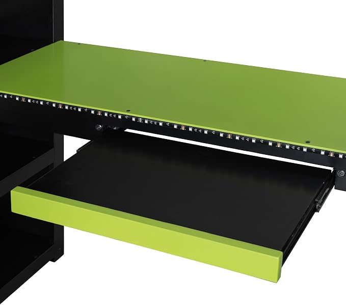 Full Size Gaming Loft Bed with Integrated Desk & RGB LED Lights, Pro-Gamer Bunk - Image 7