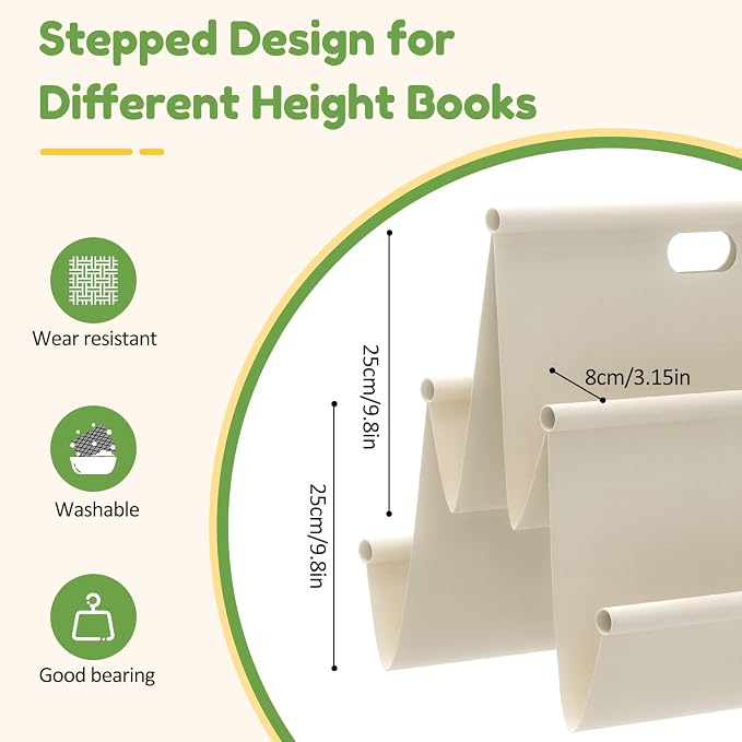 XiaZ Kids Bookshelf Wooden Montessori Toddler Bookshelf Solid Pine A-Frame - Image 7