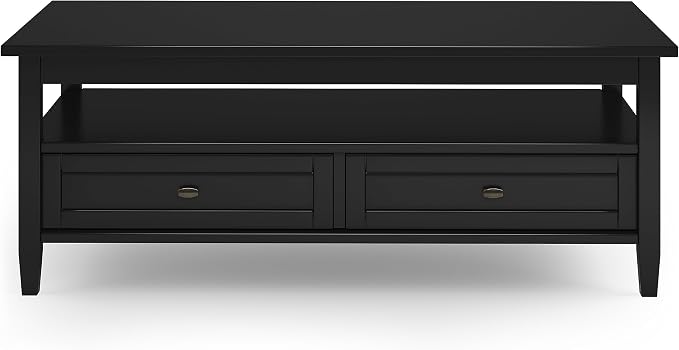 SIMPLIHOME Warm Shaker Solid Wood Transitional-Style 48-inch Wide Coffee Table - Image 2