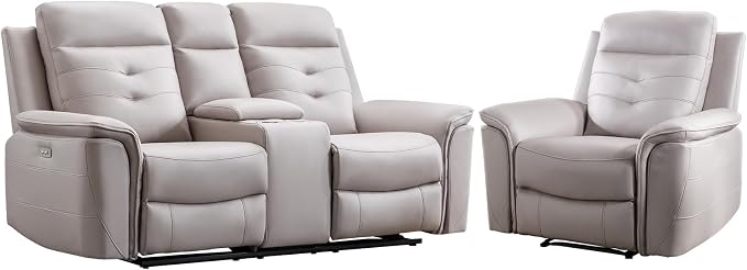 ANJ 2-Piece PU Leather Recliner Sofa Set - Image 8