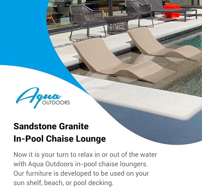 Aqua Outdoors - in-Pool Chaise Lounger - Inside Pool & Sun Shelf Lounge Chair - - Image 5