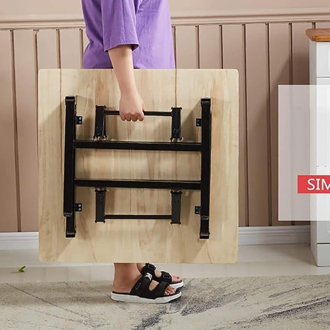 Japanese Floor Table, Folding Square Low Coffee Table - Image 4