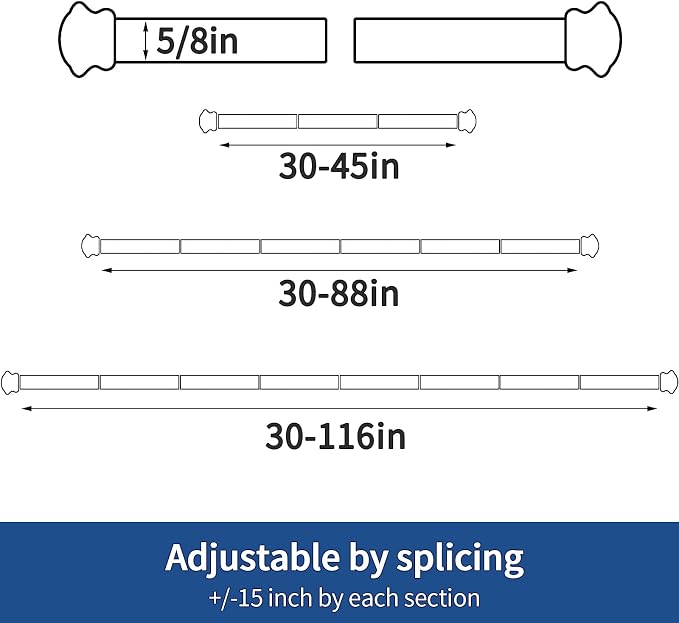 Curtain Rods 5/8 inch Curtain Rods - Image 2