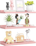RYOFOBETTO Pink and White Floating Shelves, Kawaii Room Decor Wall Shelves by RYOFOBETTO